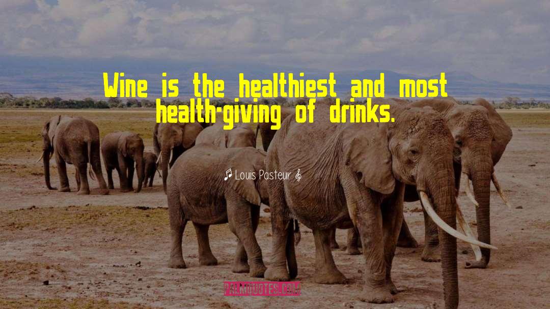 Louis Pasteur Quotes: Wine is the healthiest and
