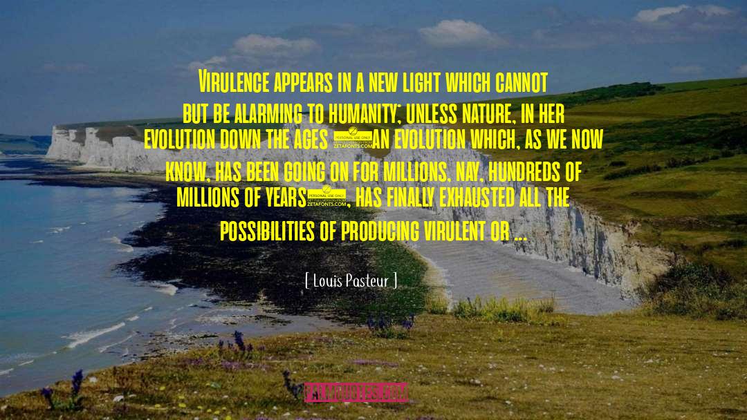 Louis Pasteur Quotes: Virulence appears in a new