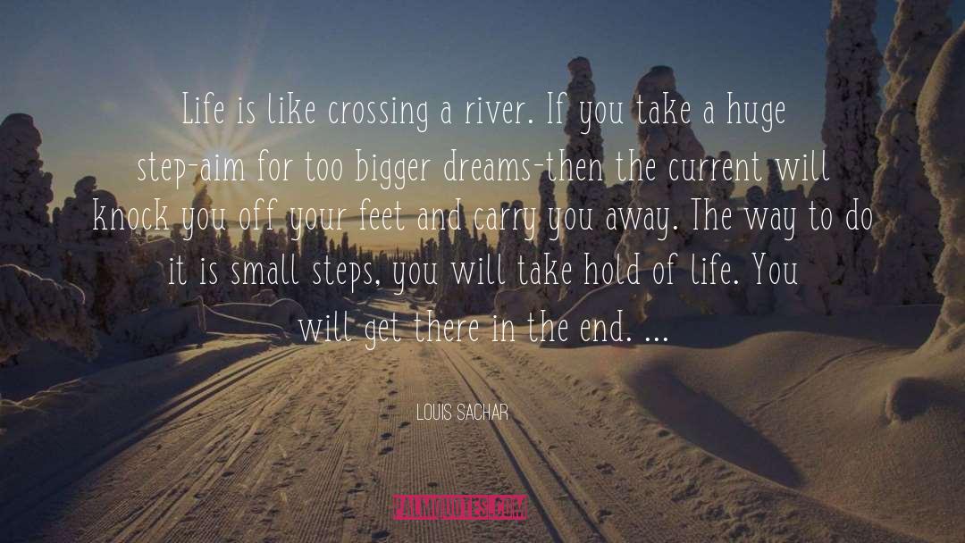 Louis Sachar Quotes: Life is like crossing a