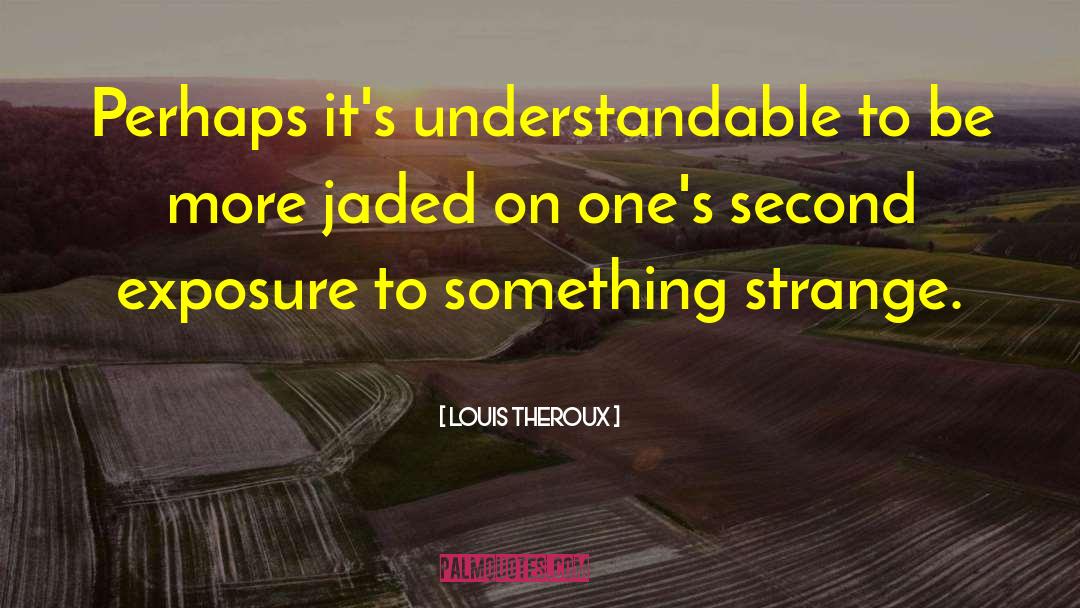 Louis Theroux Quotes: Perhaps it's understandable to be