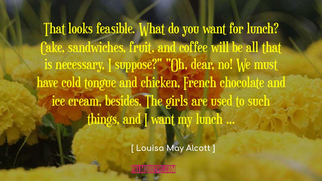 Louisa May Alcott Quotes: That looks feasible. What do