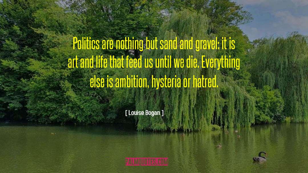 Louise Bogan Quotes: Politics are nothing but sand