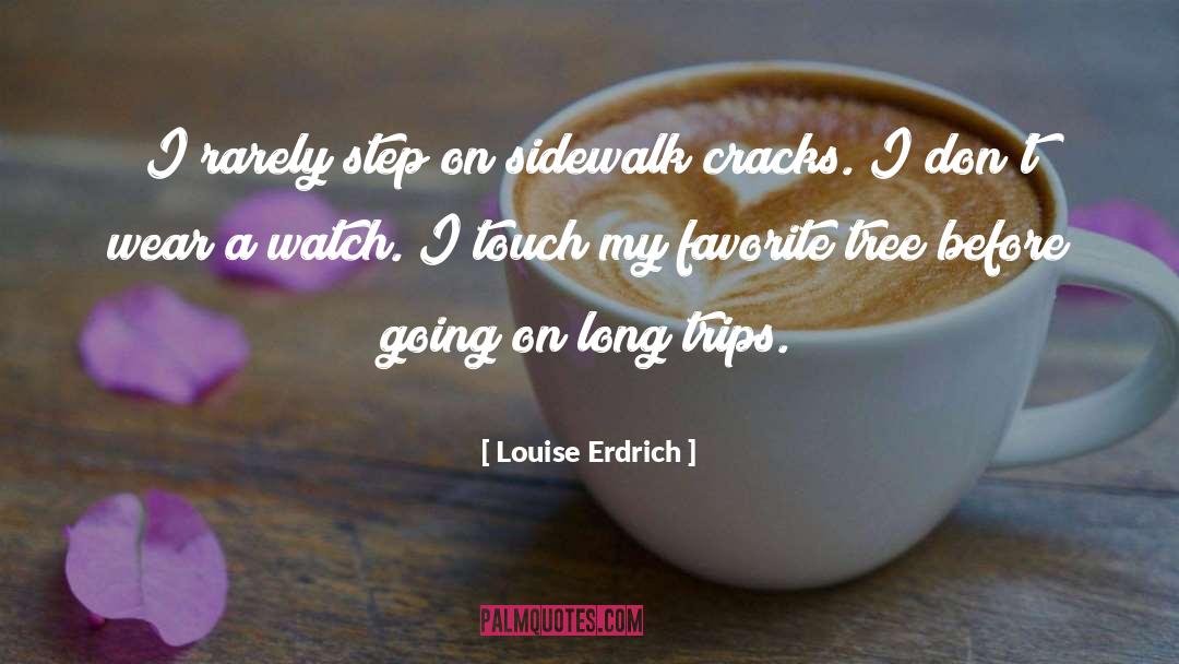 Louise Erdrich Quotes: I rarely step on sidewalk