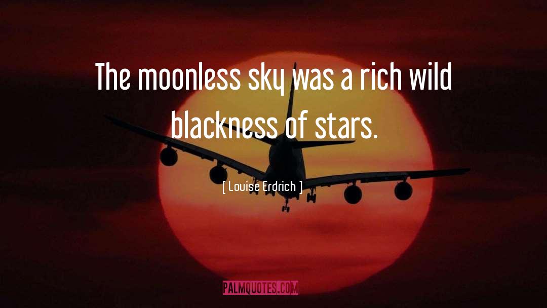 Louise Erdrich Quotes: The moonless sky was a