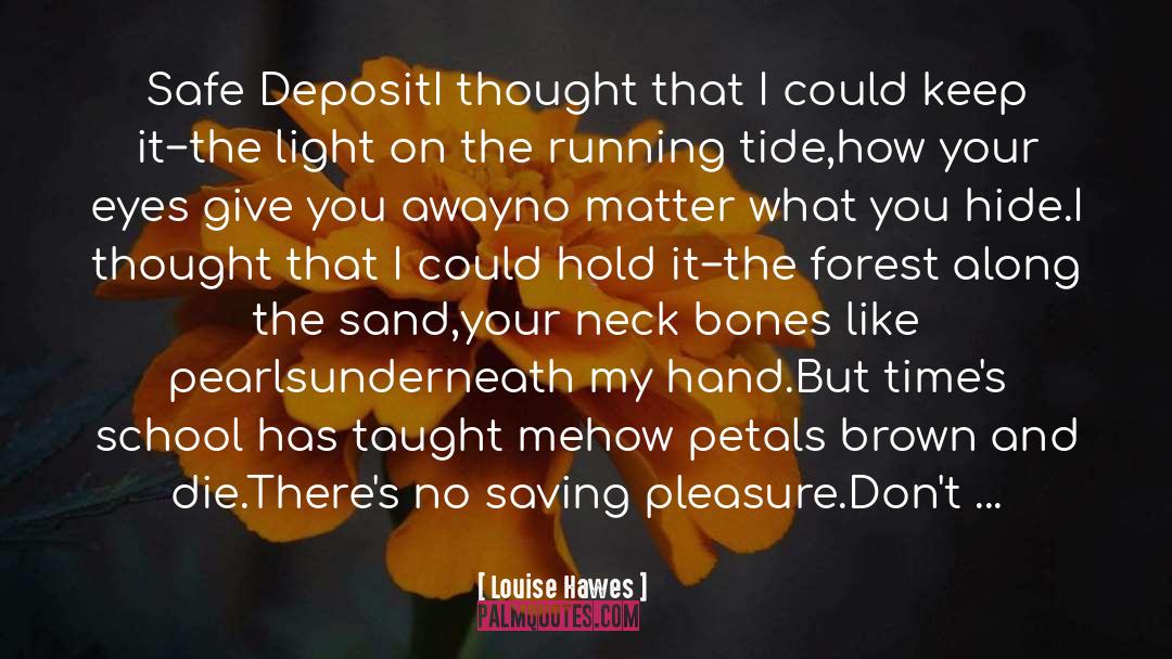 Louise Hawes Quotes: Safe Deposit<br /><br />I thought