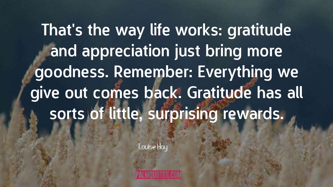 Louise Hay Quotes: That's the way life works:
