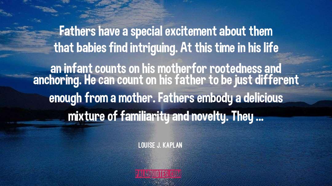 Louise J. Kaplan Quotes: Fathers have a special excitement