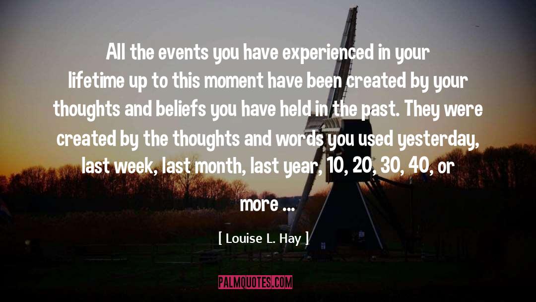 Louise L. Hay Quotes: All the events you have