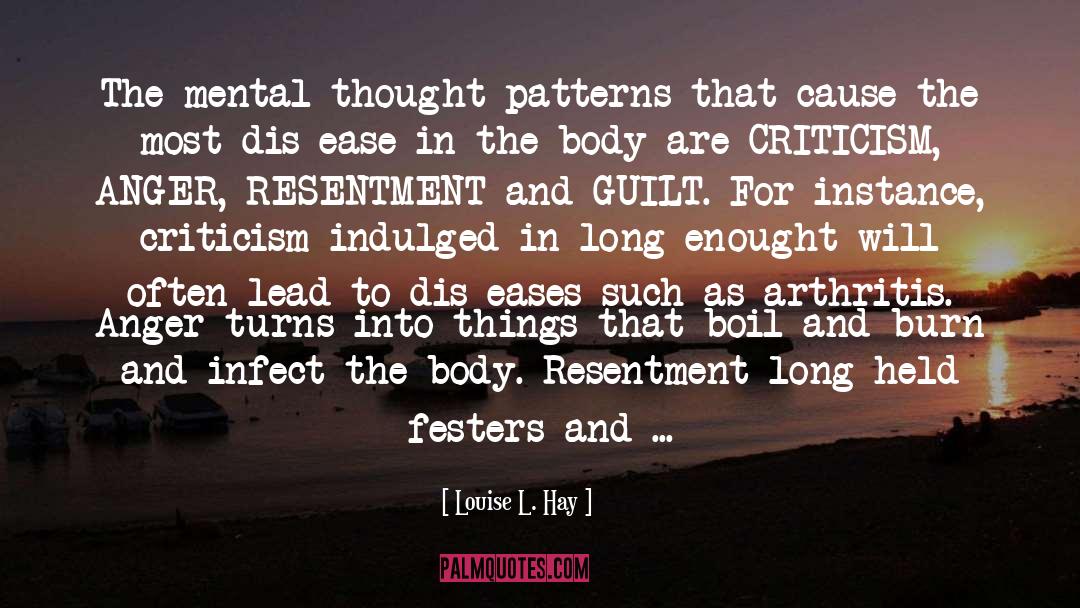 Louise L. Hay Quotes: The mental thought patterns that