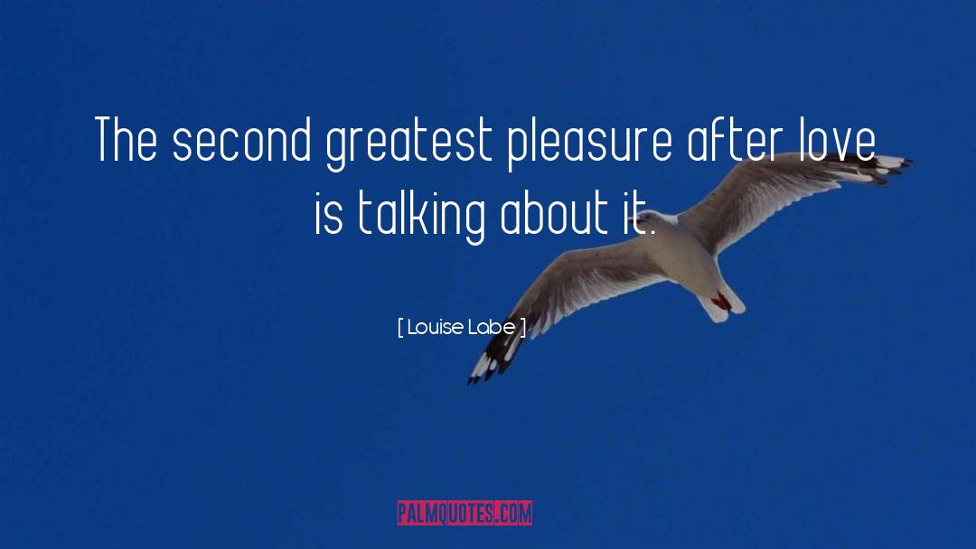 Louise Labe Quotes: The second greatest pleasure after