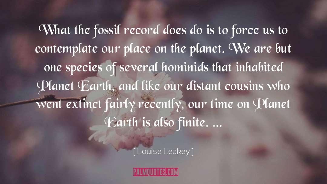 Louise Leakey Quotes: What the fossil record does