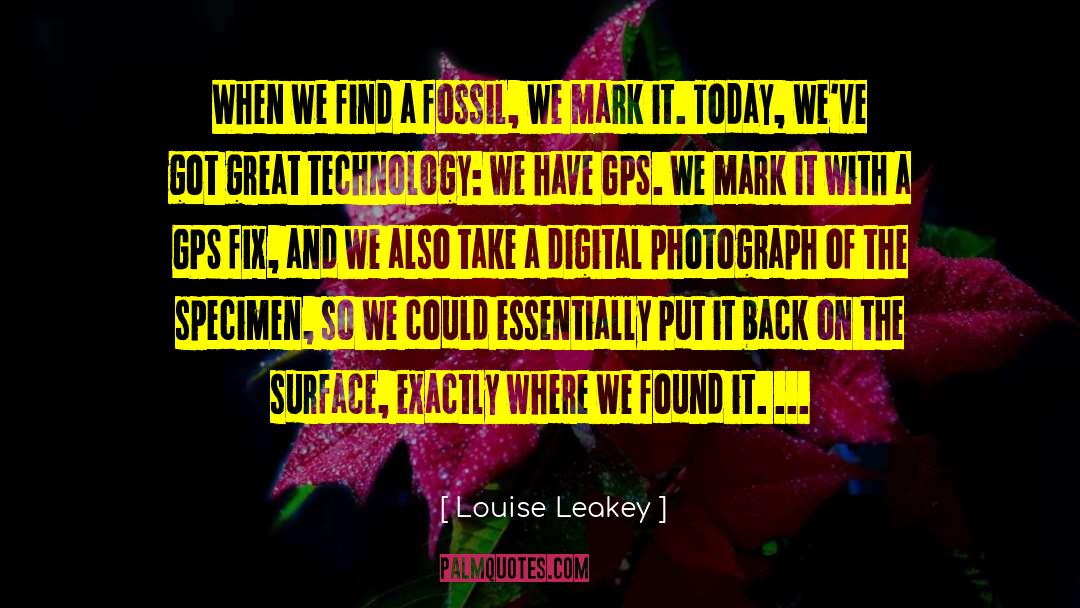 Louise Leakey Quotes: When we find a fossil,