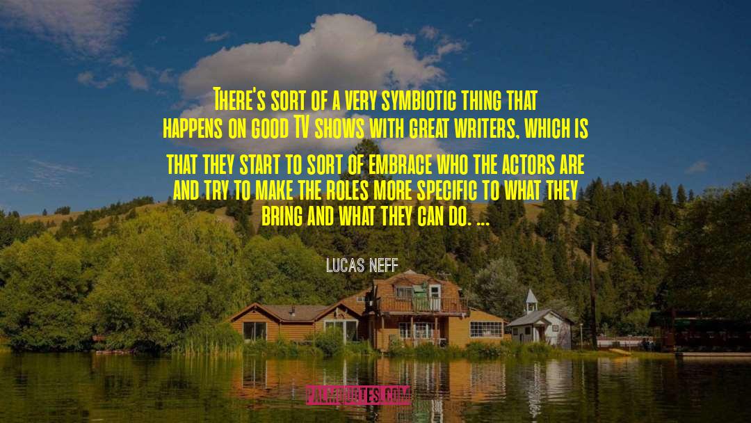 Lucas Neff Quotes: There's sort of a very