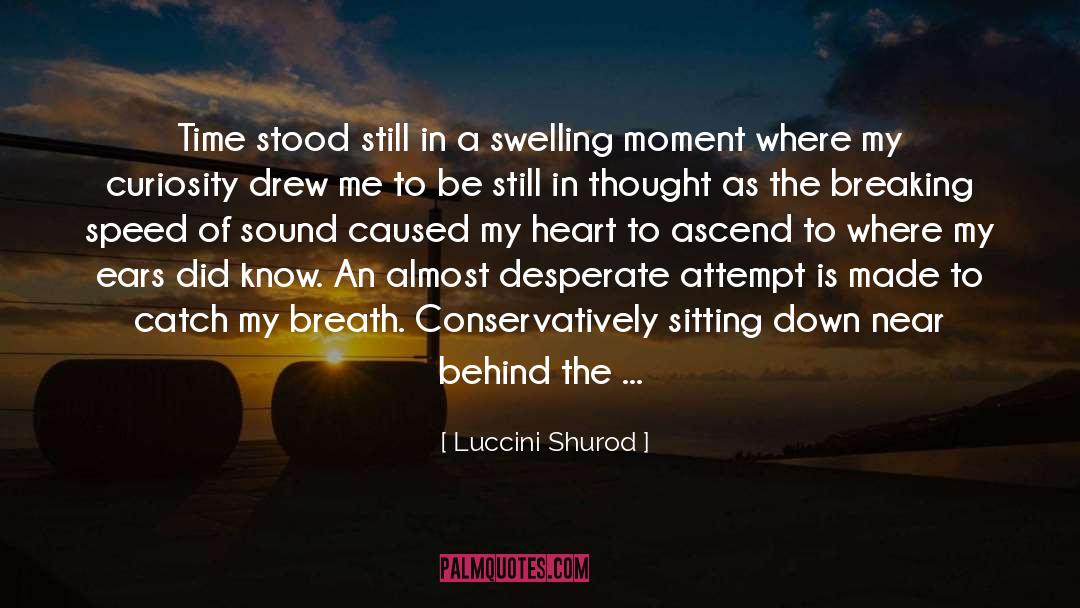 Luccini Shurod Quotes: Time stood still in a