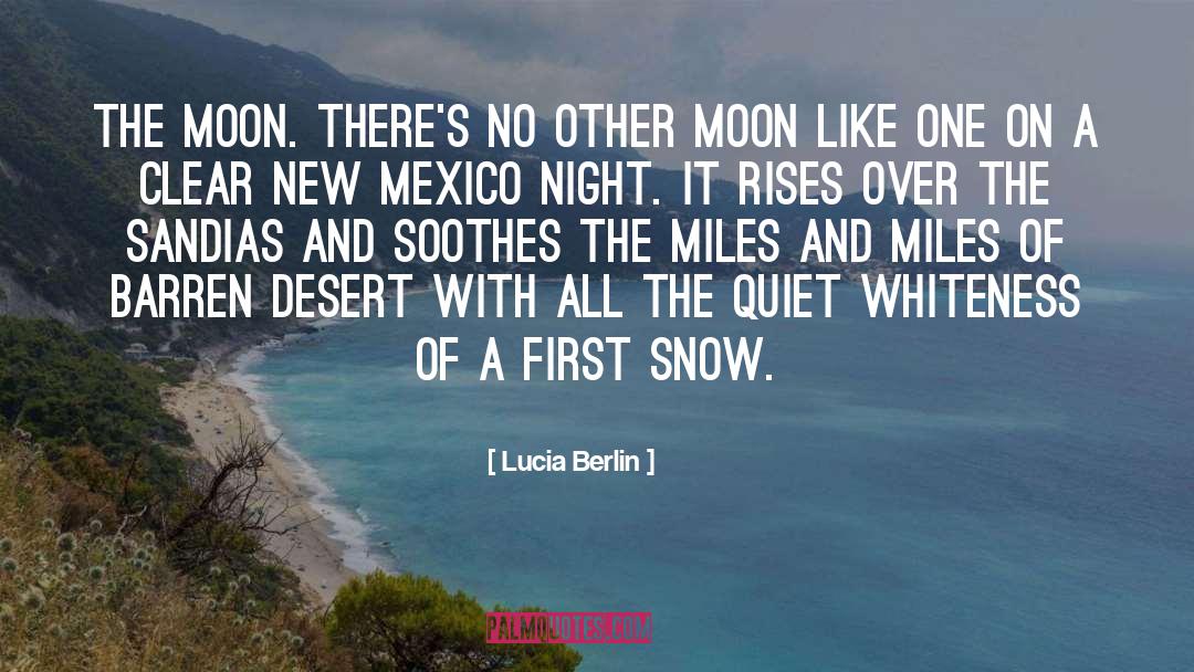 Lucia Berlin Quotes: The moon. There's no other