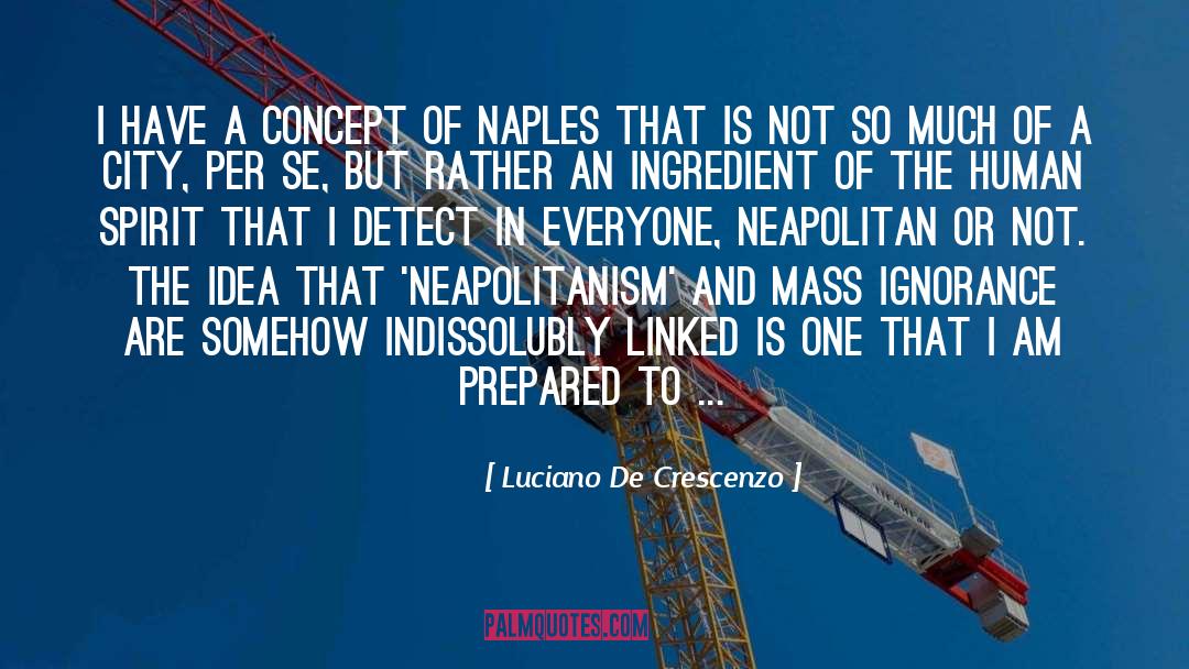 Luciano De Crescenzo Quotes: I have a concept of