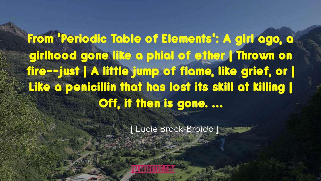 Lucie Brock-Broido Quotes: From 'Periodic Table of Elements':