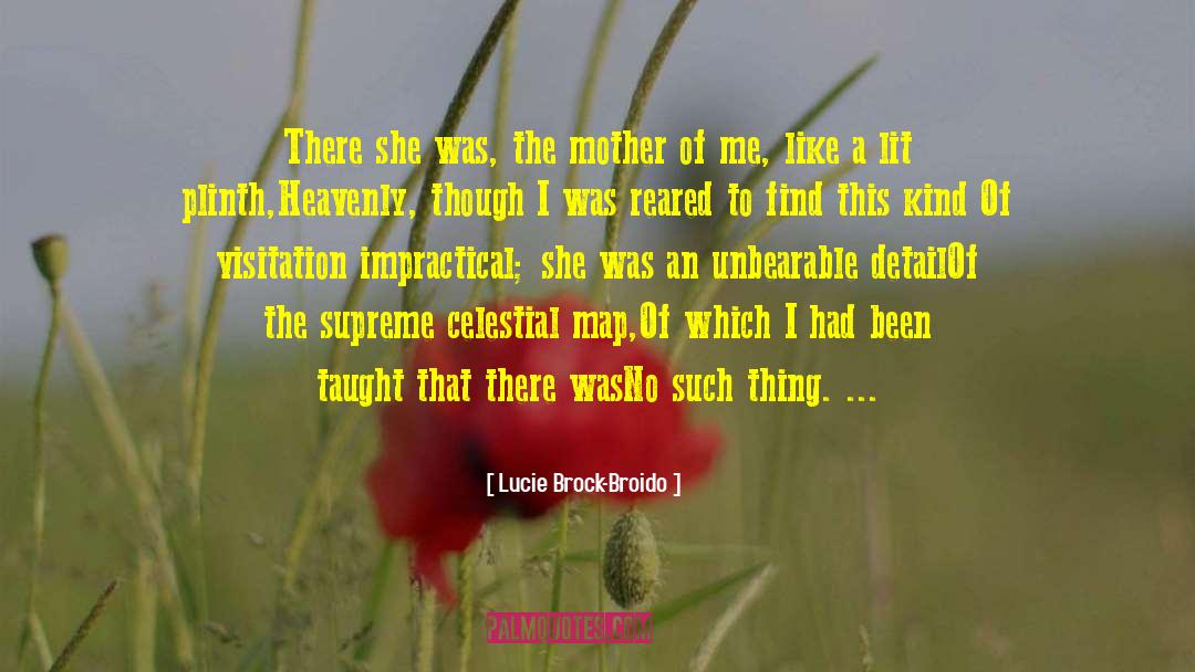 Lucie Brock-Broido Quotes: There she was, the mother