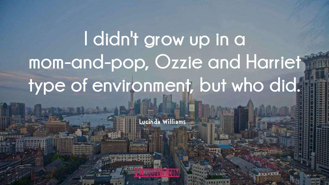 Lucinda Williams Quotes: I didn't grow up in