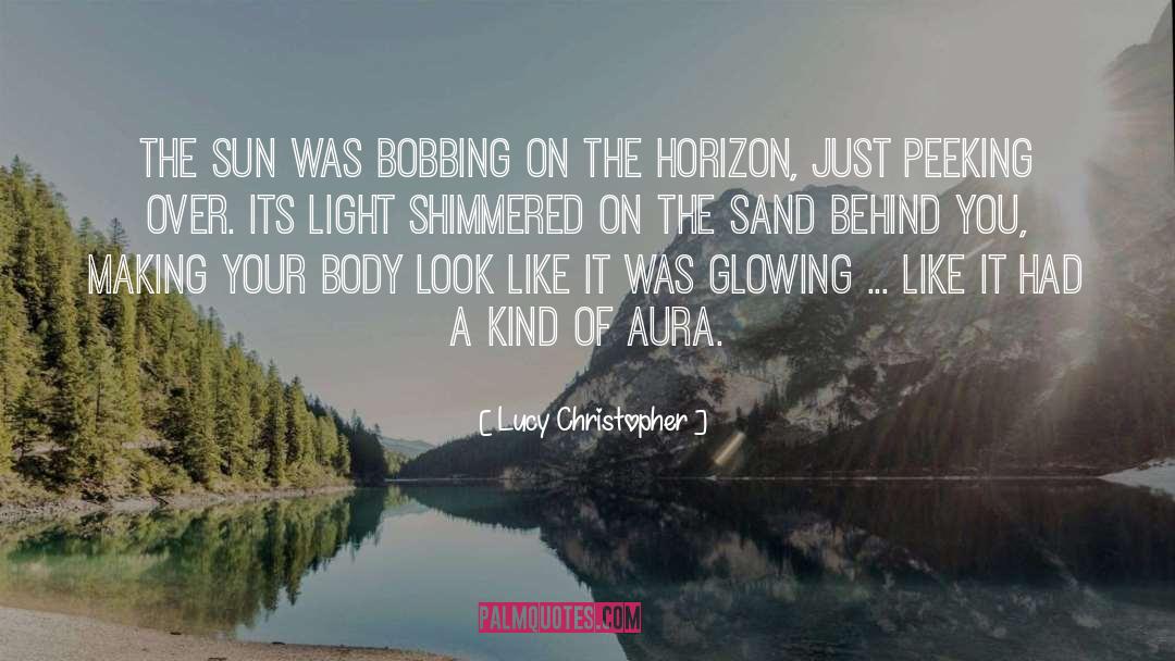 Lucy Christopher Quotes: The sun was bobbing on