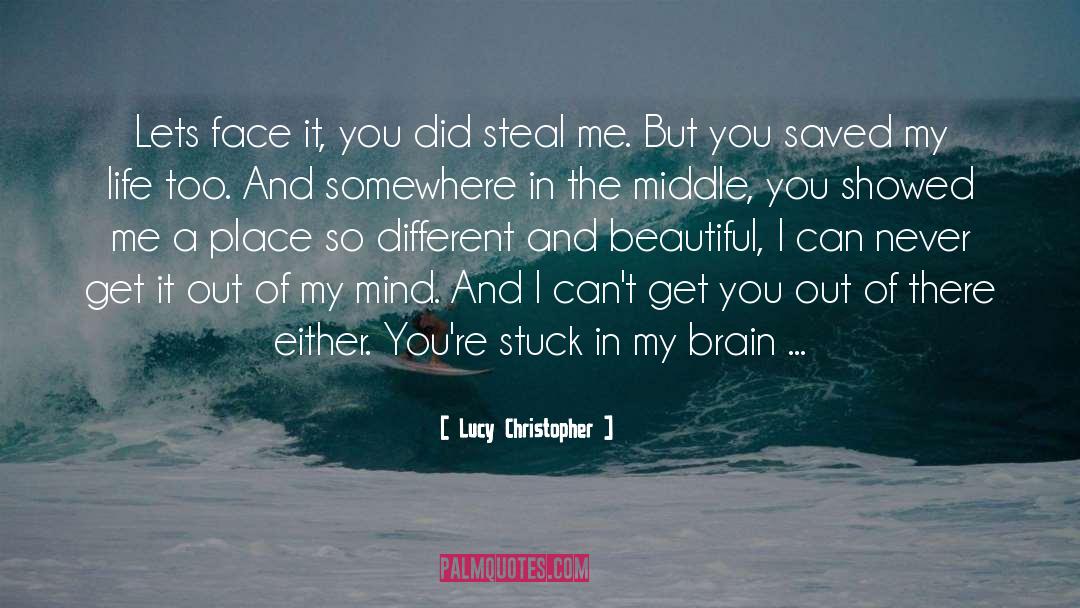 Lucy Christopher Quotes: Lets face it, you did