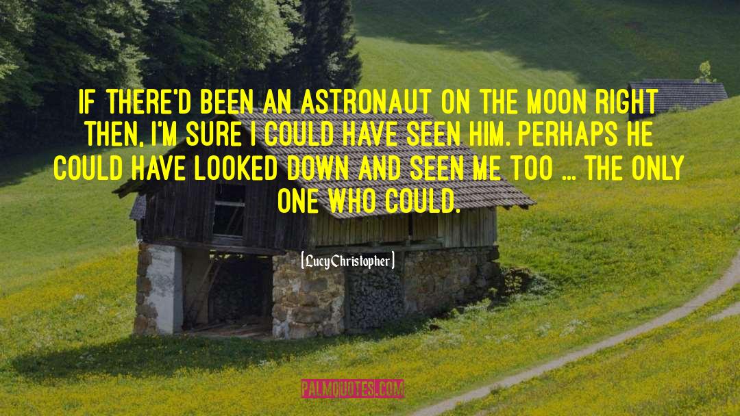 Lucy Christopher Quotes: If there'd been an astronaut