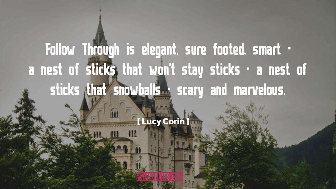 Lucy Corin Quotes: Follow Through is elegant, sure