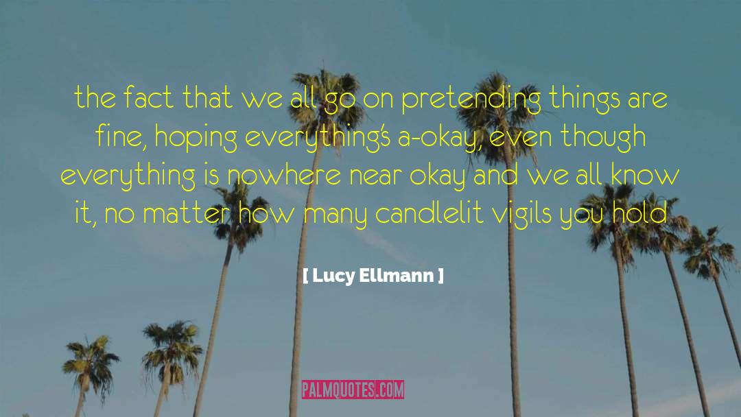 Lucy Ellmann Quotes: the fact that we all