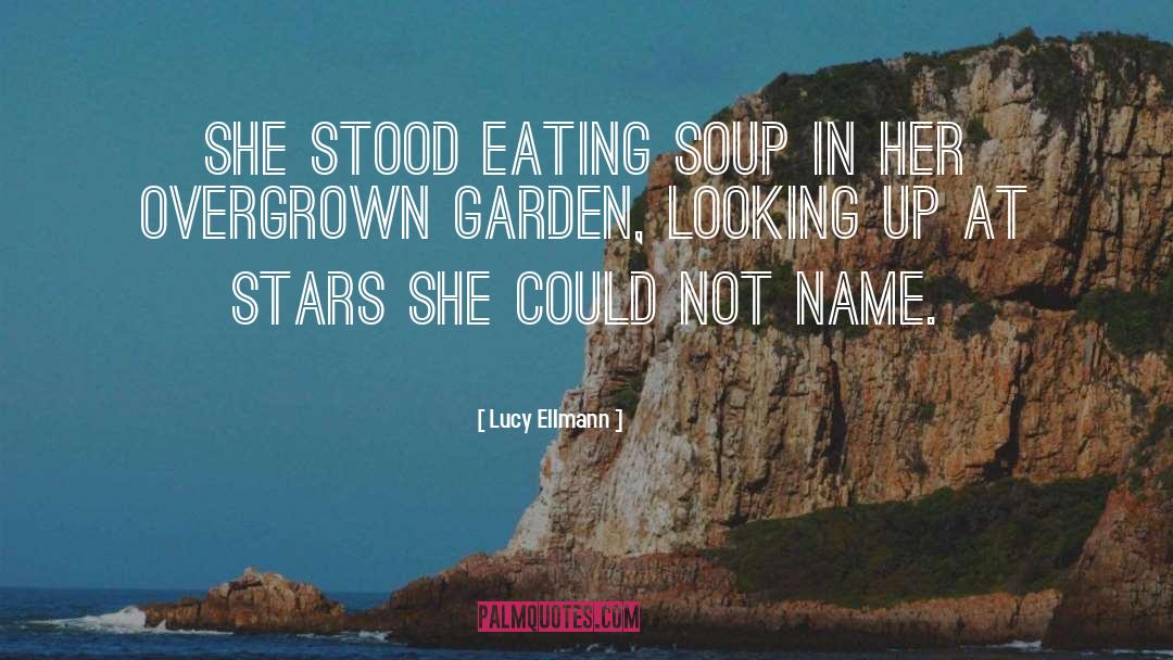 Lucy Ellmann Quotes: She stood eating soup in