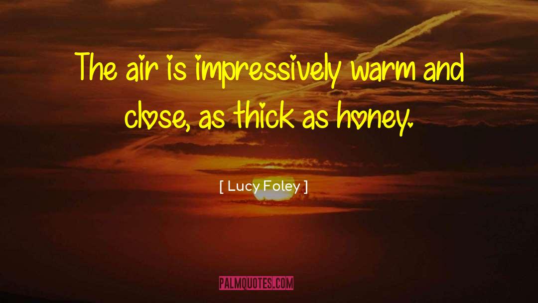 Lucy Foley Quotes: The air is impressively warm