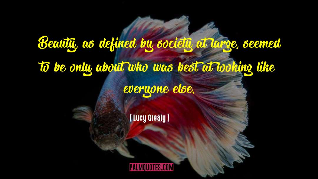 Lucy Grealy Quotes: Beauty, as defined by society