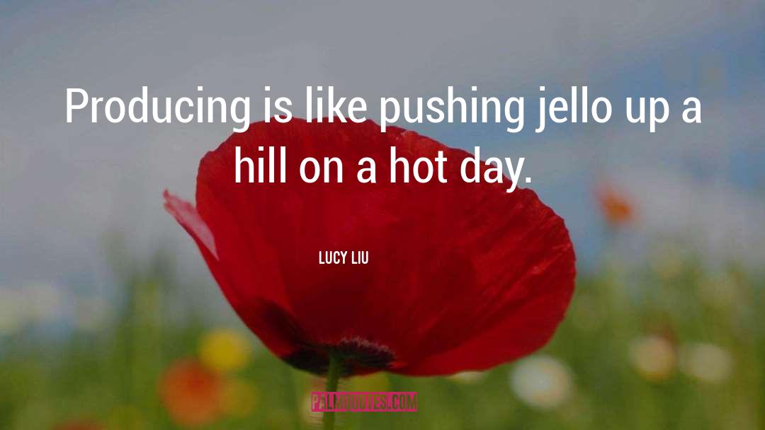 Lucy Liu Quotes: Producing is like pushing jello