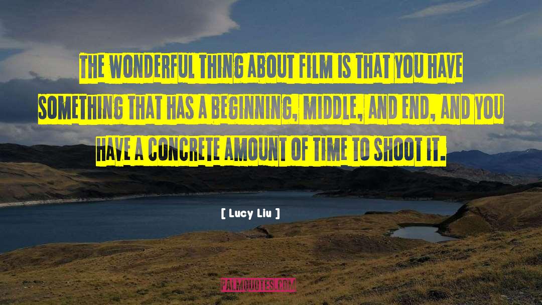 Lucy Liu Quotes: The wonderful thing about film