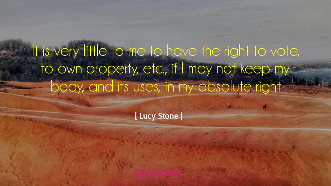 Lucy Stone Quotes: It is very little to