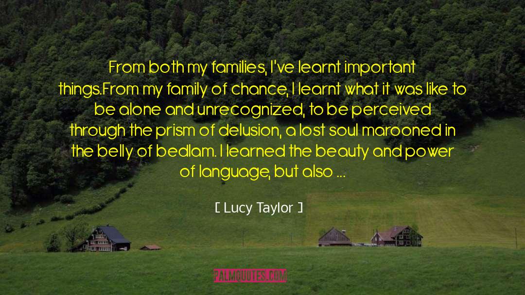 Lucy Taylor Quotes: From both my families, I've