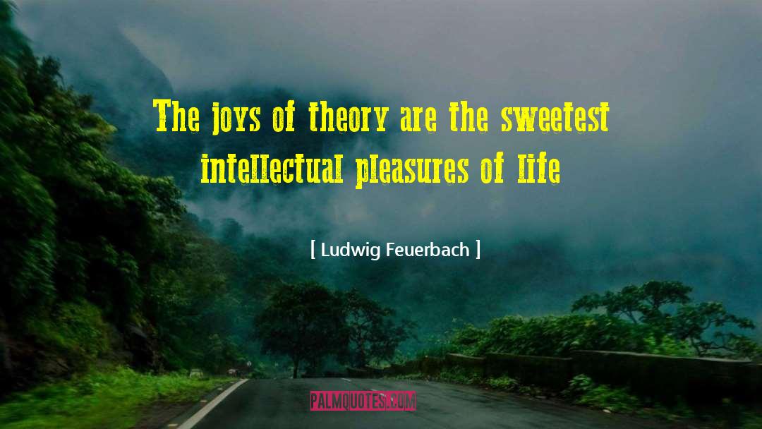 Ludwig Feuerbach Quotes: The joys of theory are