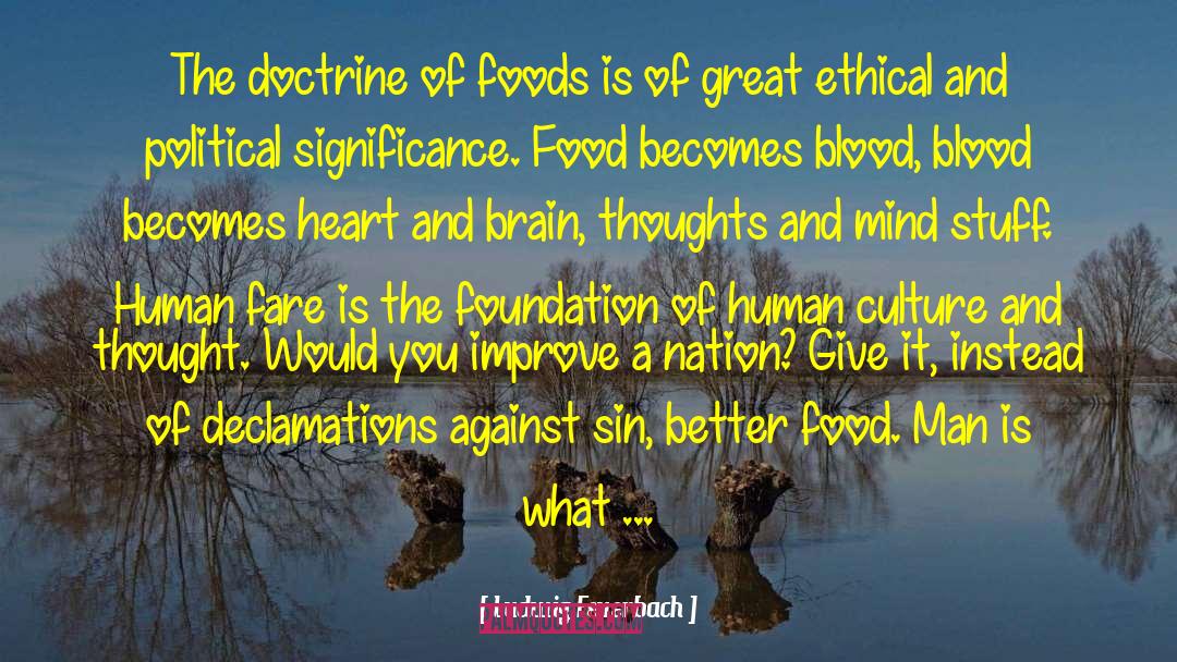 Ludwig Feuerbach Quotes: The doctrine of foods is
