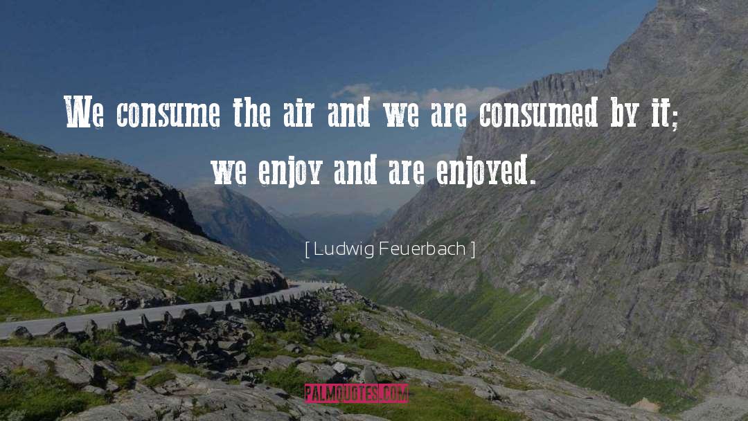 Ludwig Feuerbach Quotes: We consume the air and