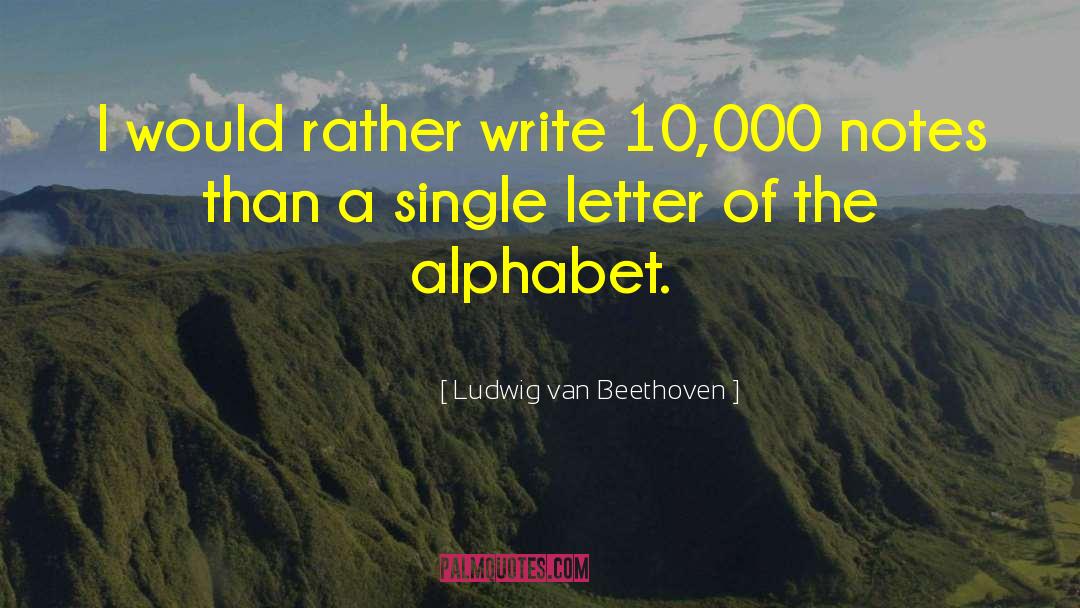 Ludwig Van Beethoven Quotes: I would rather write 10,000