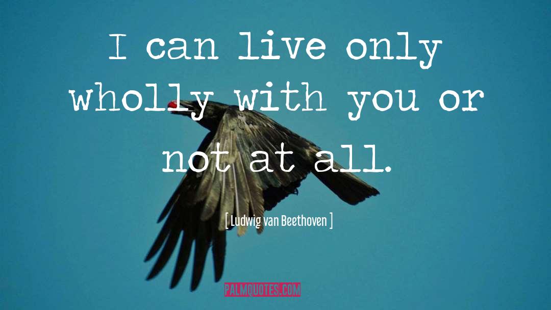 Ludwig Van Beethoven Quotes: I can live only wholly