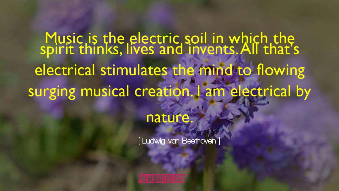 Ludwig Van Beethoven Quotes: Music is the electric soil