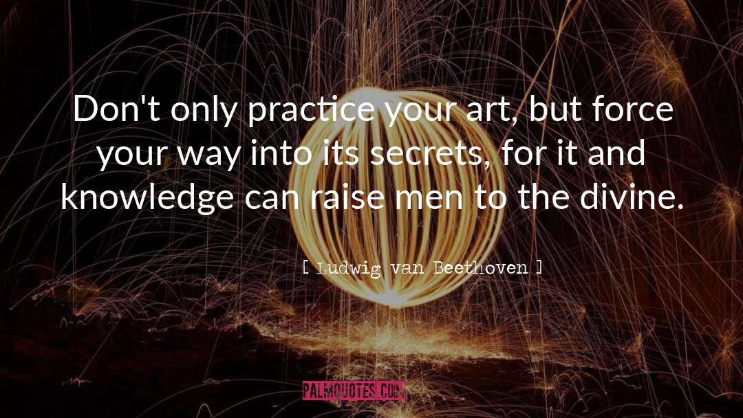 Ludwig Van Beethoven Quotes: Don't only practice your art,