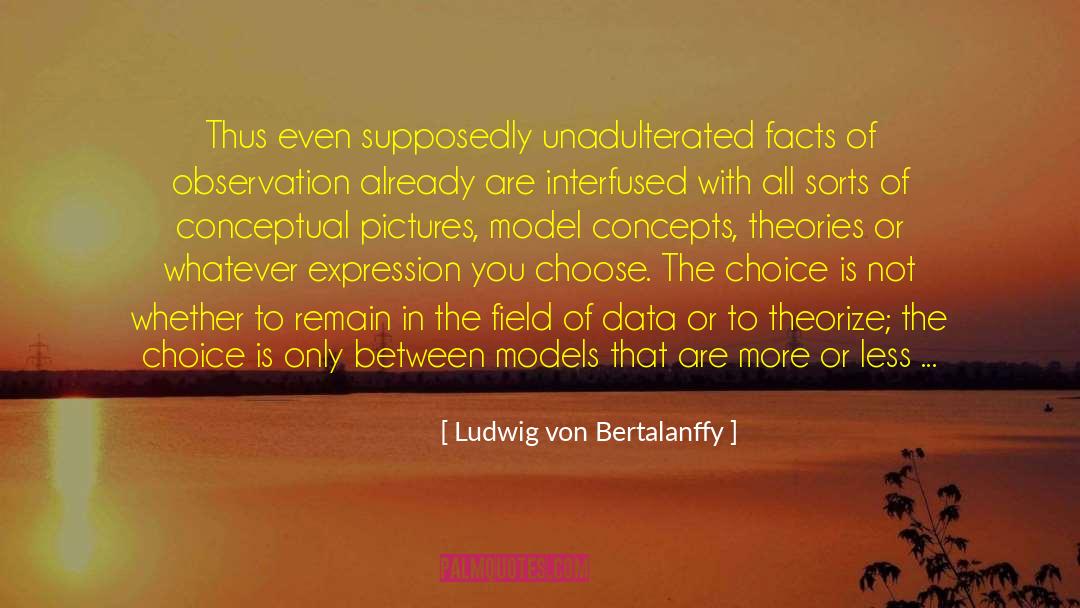 Ludwig Von Bertalanffy Quotes: Thus even supposedly unadulterated facts