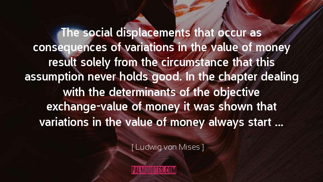 Ludwig Von Mises Quotes: The social displacements that occur