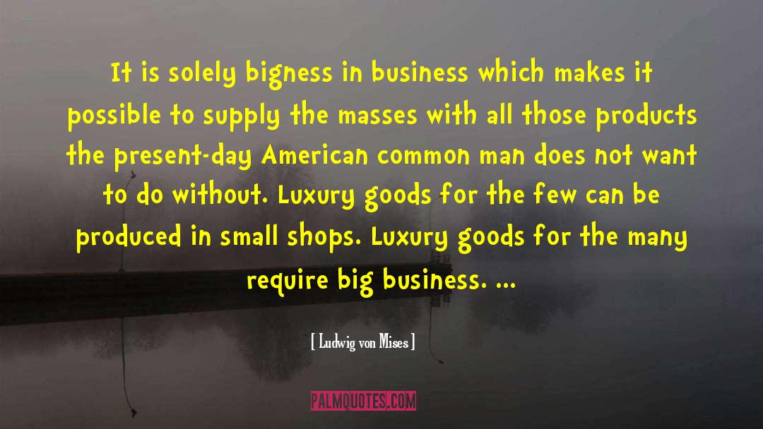 Ludwig Von Mises Quotes: It is solely bigness in