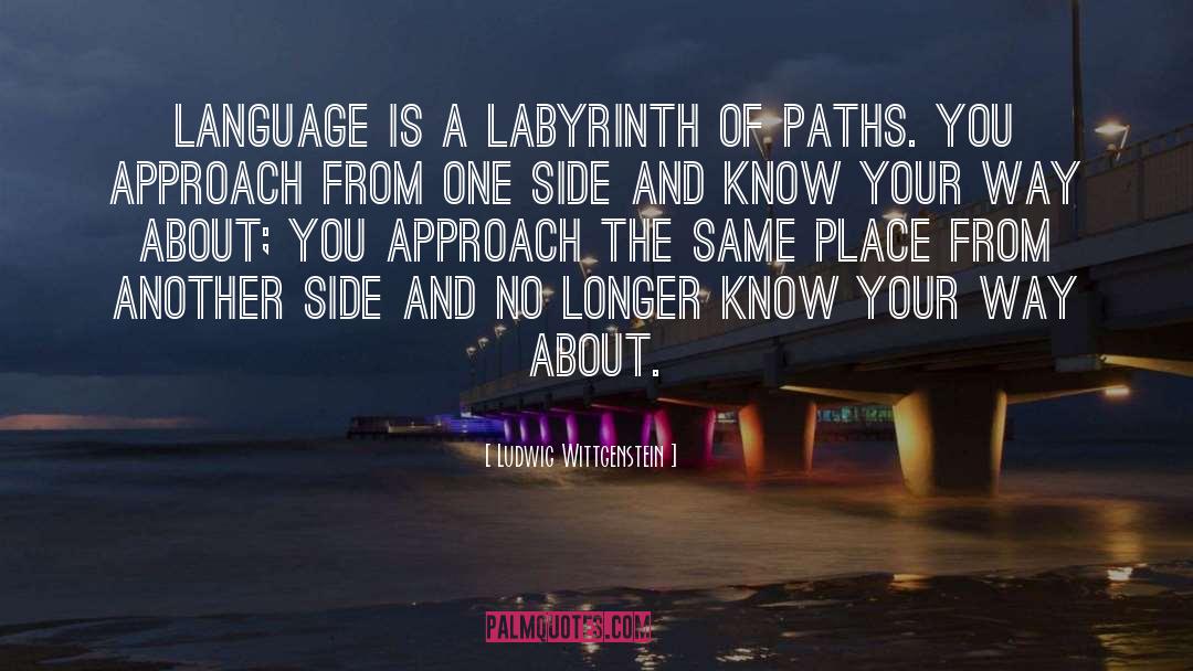 Ludwig Wittgenstein Quotes: Language is a labyrinth of