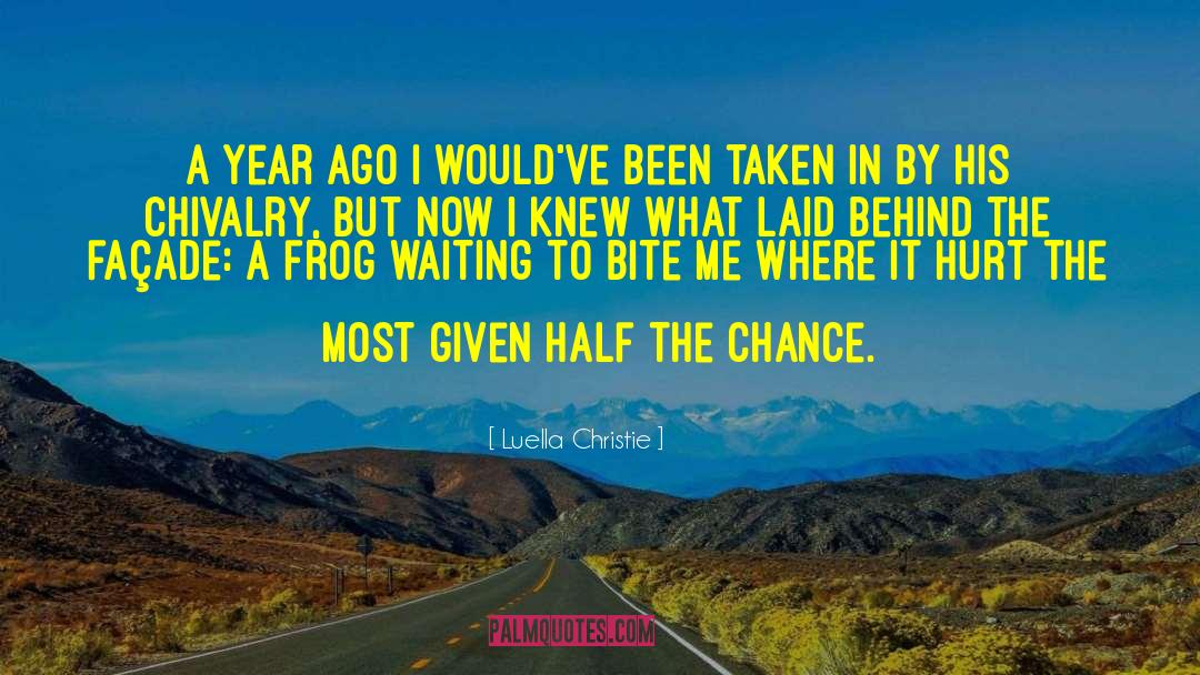 Luella Christie Quotes: A year ago I would've