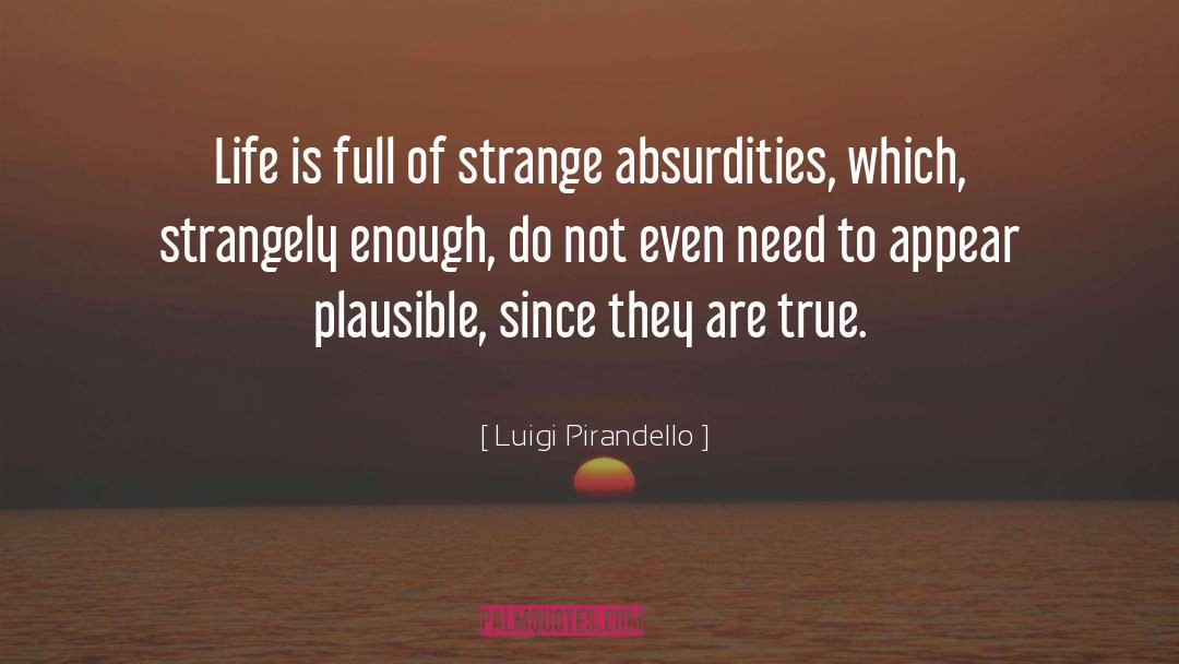 Luigi Pirandello Quotes: Life is full of strange
