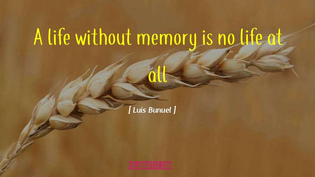 Luis Bunuel Quotes: A life without memory is