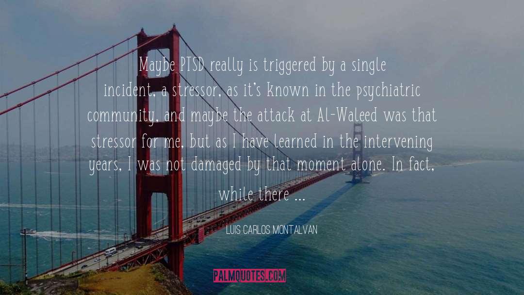 Luis Carlos Montalvan Quotes: Maybe PTSD really is triggered